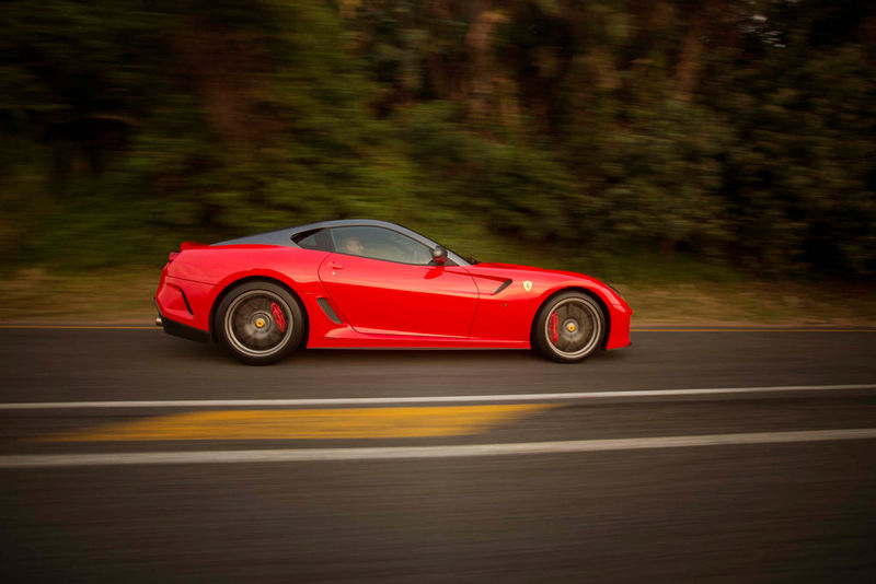 Ferrari 599 GTO profile tracking shot