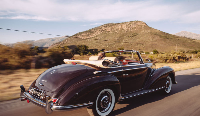 1954 Mercedes-Benz 300S Roadster rear three-quarter tracking shot