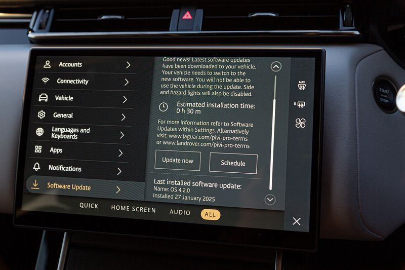 Range Rover Velar PHEV over-the-air updates