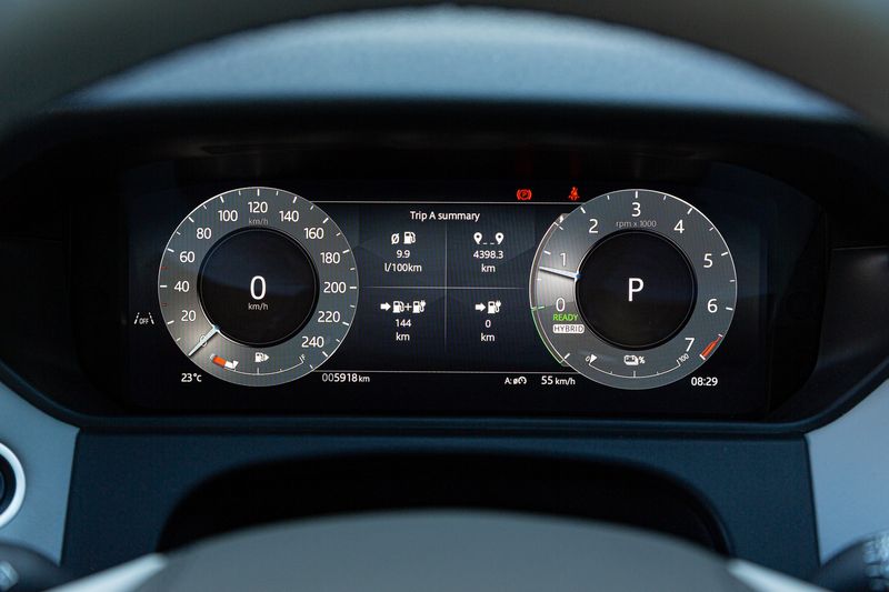 Range Rover Velar PHEV instrument cluster