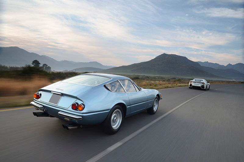 Ferrari 365 GTB/4 Daytona (left) and Ferrari F12tdf