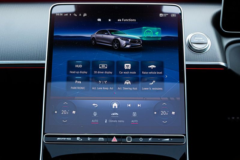 Mercedes-AMG S63 E Performance MBUX infotainment screen