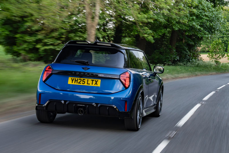 2025 Mini JCW rear tracking shot