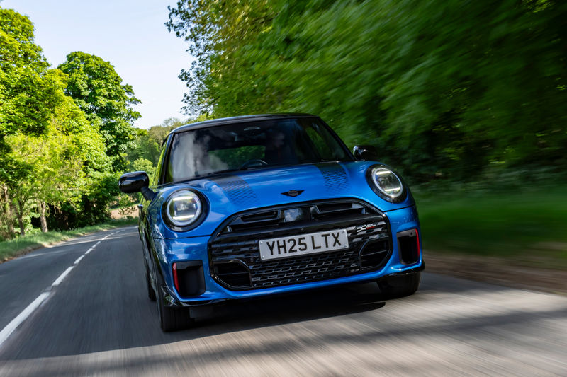 2025 Mini JCW front tracking shot