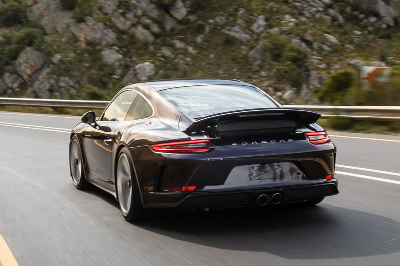 Porsche 911 GT3 Touring rear tracking shot
