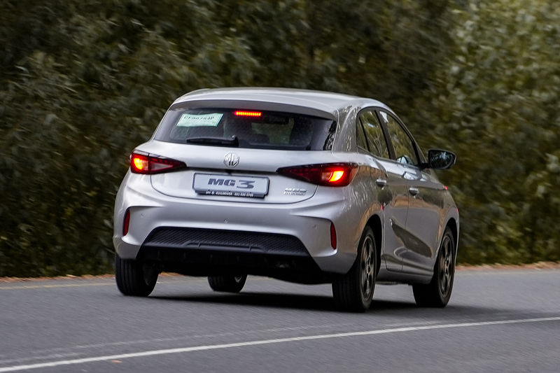 MG3 launch review: Rear driving shot