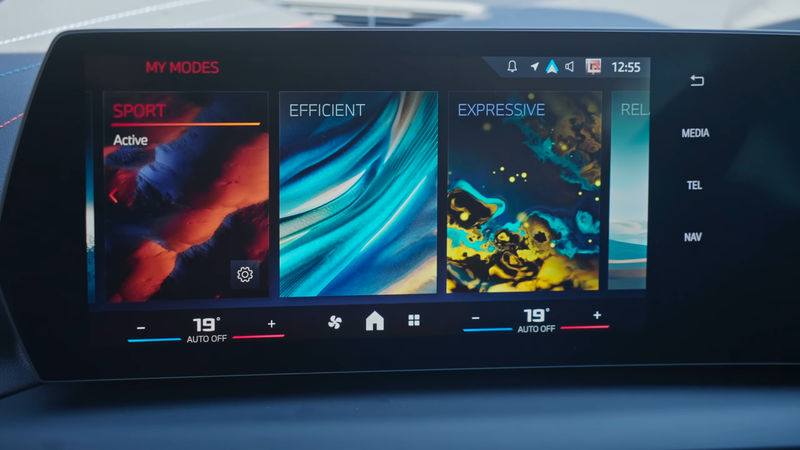 BMW M135 xDrive infotainment screen
